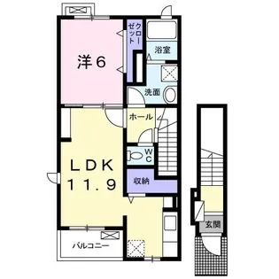 ベル・フルール【2階】の間取り