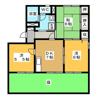 メゾンクレールA棟【1階】の間取り