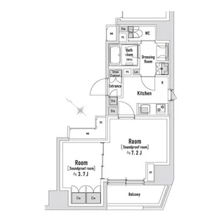 TRACK八丁堀【8階】の間取り