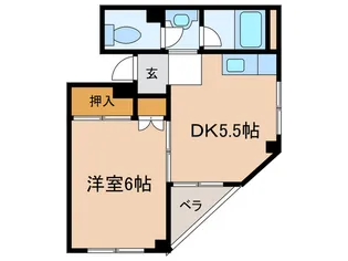 キタムラハイツ【2階】の間取り