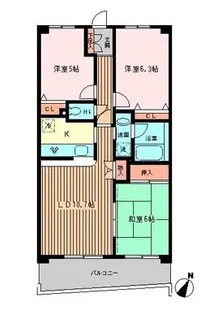 モンテローザ緑が丘【1階】の間取り