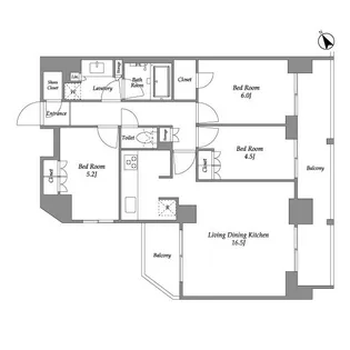 シーズンフラッツ大森西【15階】の間取り