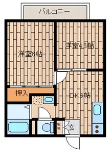 東郷ハイツ【2階】の間取り