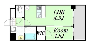 エスリード江坂アルテリア【9階】の間取り