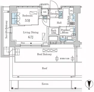 ラティエラ武蔵小杉【6階】の間取り