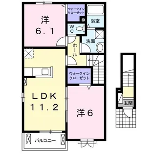 セイバリーII【2階】の間取り