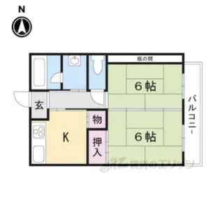 コーポ丸商【4階】の間取り