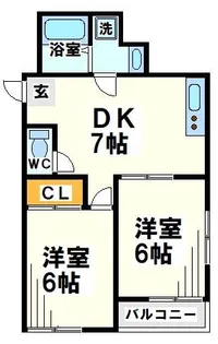 ルサンミル【1階】の間取り