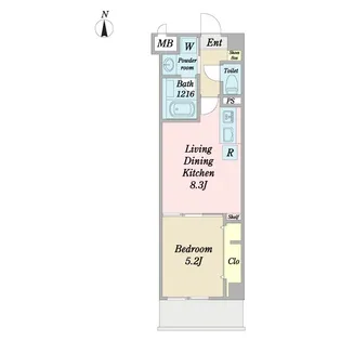 VORT中村IIresidence【4階】の間取り