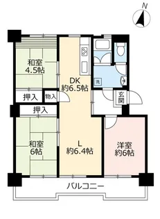 UR千代が丘【4階】の間取り