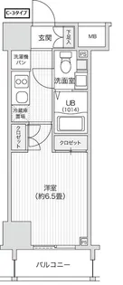 レジディア笹塚II【3階】の間取り