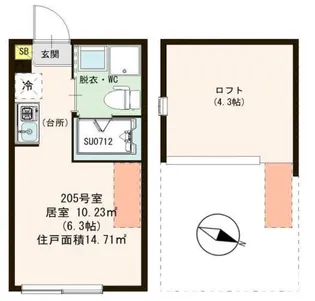 USTAR ESTATE東十条【2階】の間取り