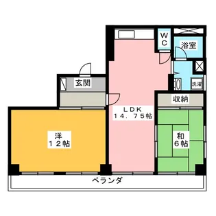 IBハイネス鶴舞【4階】の間取り