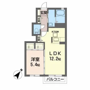 サンヴィスタ【1階】の間取り