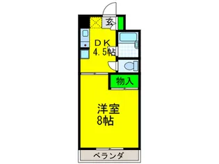 ラ・メ-ルKY【4階】の間取り