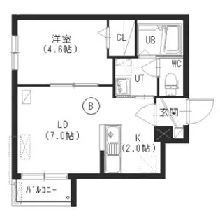 ガーデン南平岸【4階】の間取り