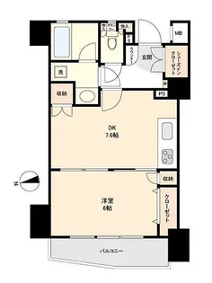 グランドパーク池尻大橋【2階】の間取り