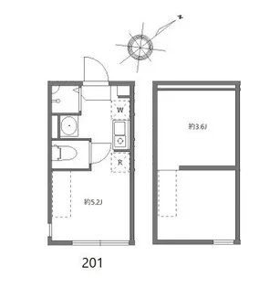ハーモニーテラス志村【2階】の間取り