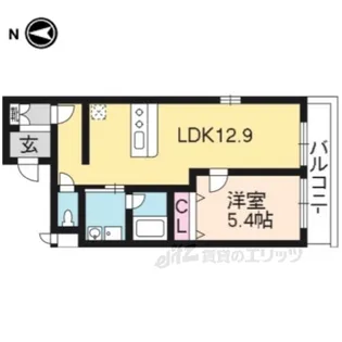シルクシティ御所西【2階】の間取り