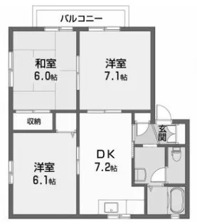 アクセスS.K A・B棟【2階】の間取り