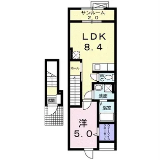 コンセル ジュール【2階】の間取り