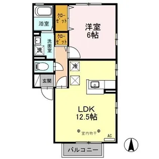 メイプル A【1階】の間取り