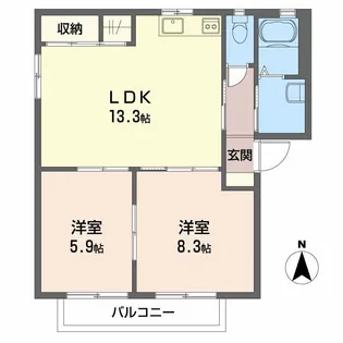 プライム EAST【1階】の間取り