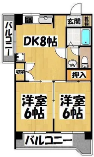 ファイン紫原【1階】の間取り