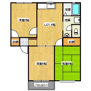 エスポアール金岡【2階】の間取り
