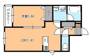 アップユア【2階】の間取り