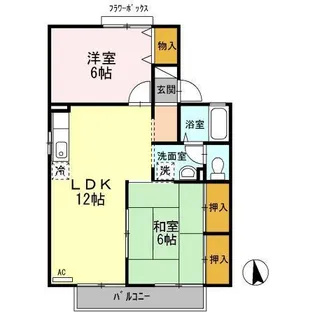エクレール美濃屋A【2階】の間取り