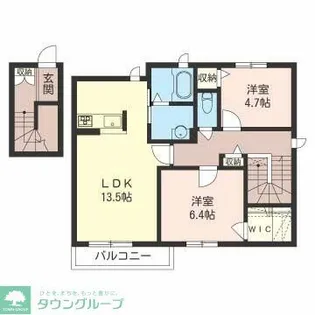 オキザリス B【2階】の間取り