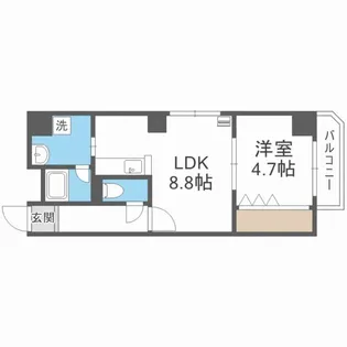 サムティレジデンス札幌駅前【5階】の間取り