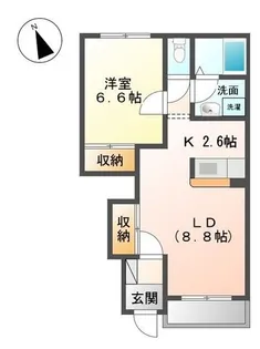 ラ・ハヌル【1階】の間取り