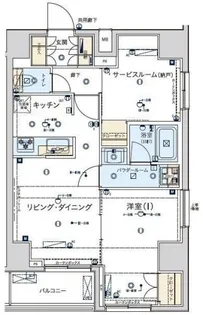 ジェノヴィア東日本橋駅前グリーンヴェール【14階】の間取り