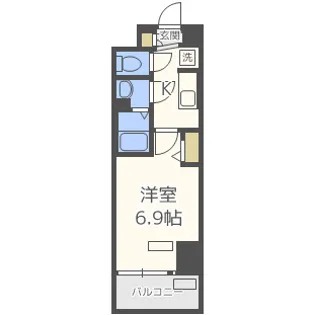 プレサンス阿波座駅前【2階】の間取り
