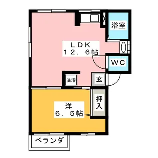 シティハイムモアフルA【2階】の間取り