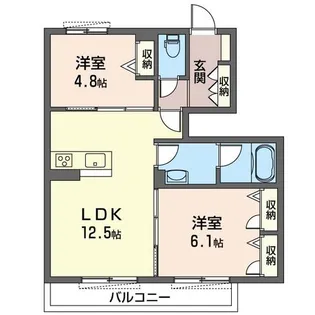 Calmeふれあいの丘【SHM】【1階】の間取り