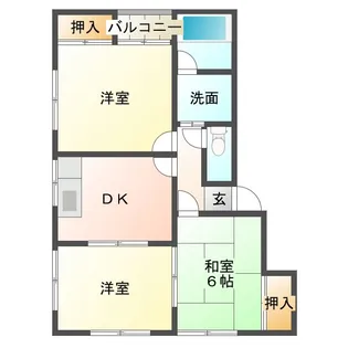 プチメゾンA【2階】の間取り