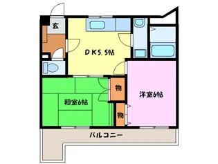 ロジュマン泉佐野【7階】の間取り