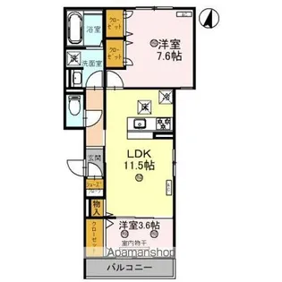 Clashist(クラシスト)常磐町【1階】の間取り