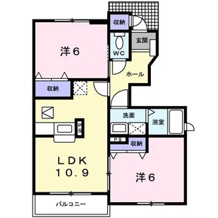 ベル アンジュ B【1階】の間取り