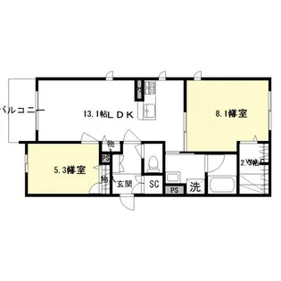 クレイシアしば【2階】の間取り