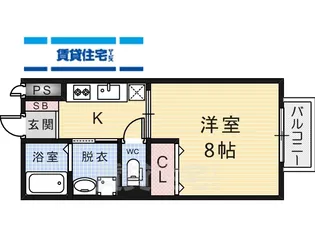 東香里サニーハイツ1【2階】の間取り