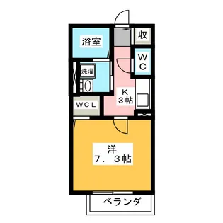 ル・ソレイユS【1階】の間取り