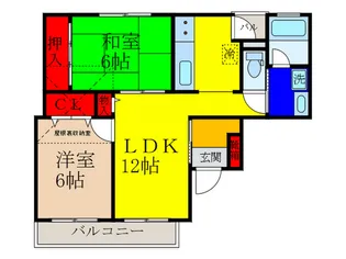 メゾンノースフィールド【2階】の間取り