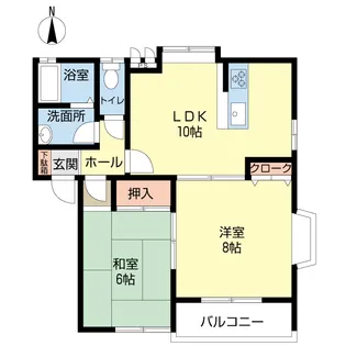 カーサ中山B【2階】の間取り