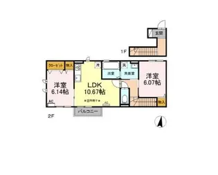 サクラミルズ【2階】の間取り