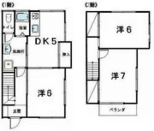 パークタウン矢野【1階】の間取り