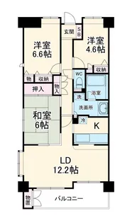東急ドエルアルス流山 パークフロンテージュ【5階】の間取り